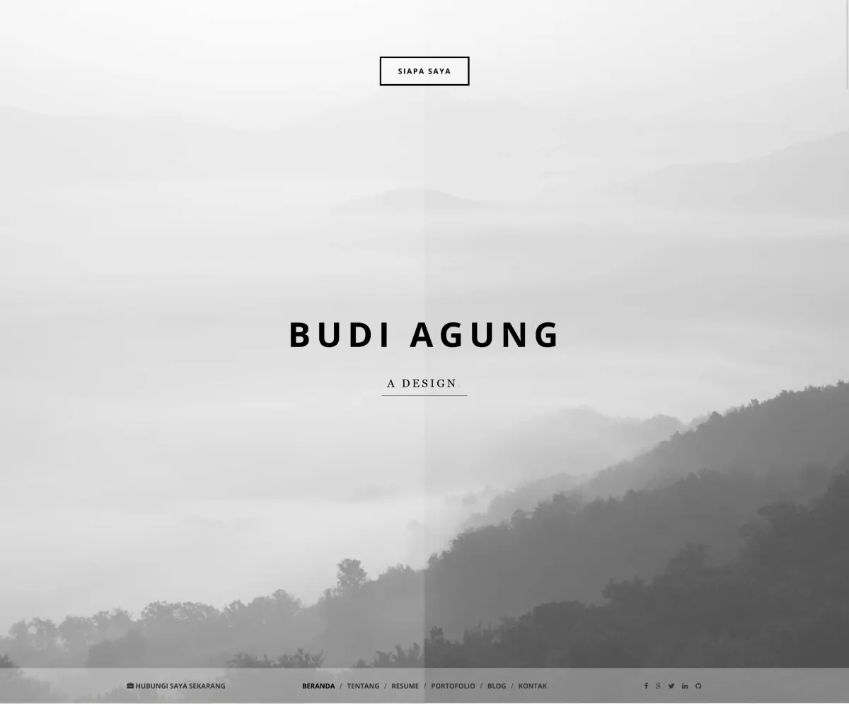 Website Personal Budi Agung portofolio Maerev Semarang