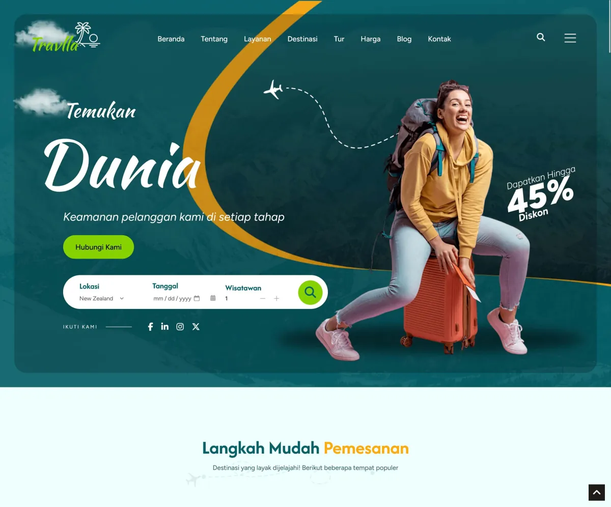 Website Fashion Travlla portofolio Maerev Semarang