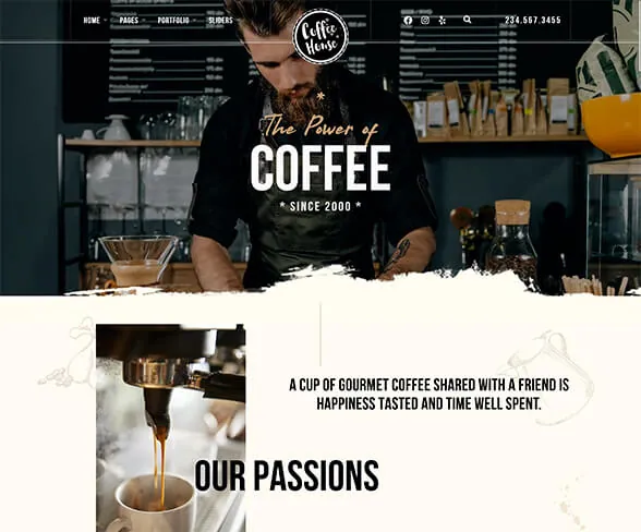 Demo template website FnB Craft | Maerev