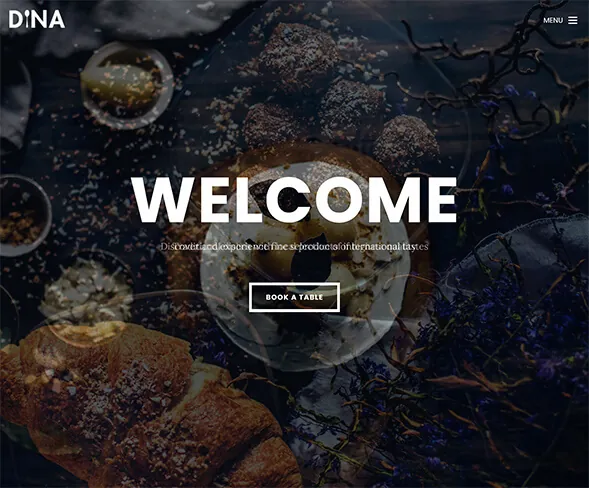 Demo template website FnB Dina | Maerev